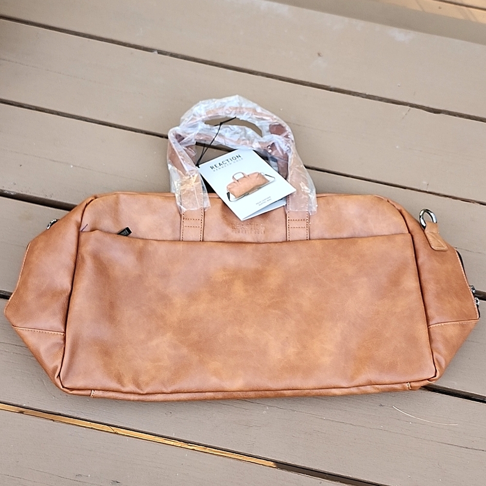 Kenneth Cole Reaction Faux Leather Duffle Bag!